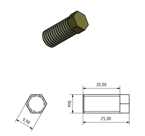 drawing of titanium hex bolts drawing of titanium hex bolts